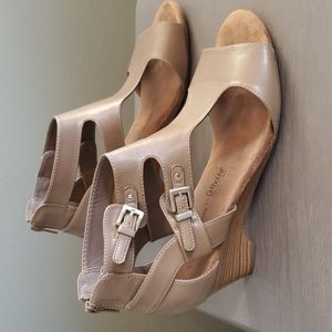Taupe Croft & Barrow Wedge Sandals
